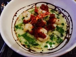 Entrée au Wok crevettes