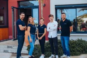 L'équipe de service avec Paul Egurreguy