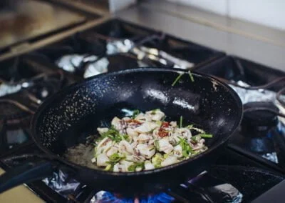 Poêlée de Chipirons avant l'envol