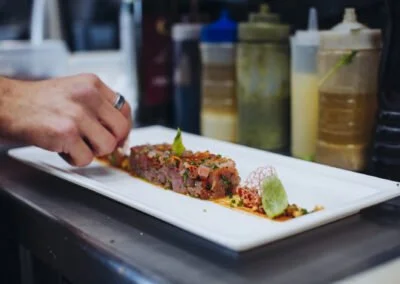 Préparation du Tartare de Thon sauce Thaï