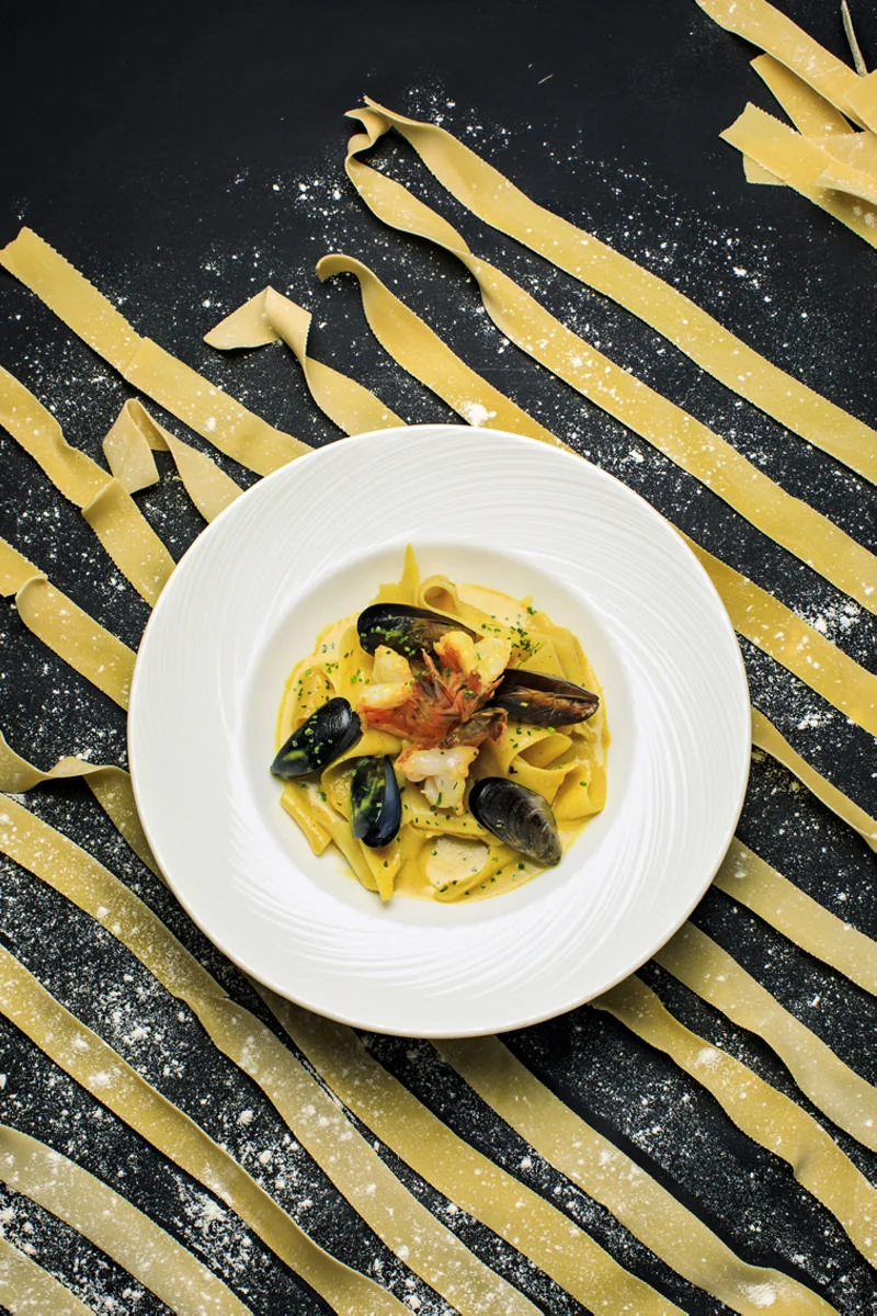 Pates Parpadelle au curry