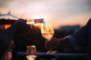 Coucher de soleil rosé