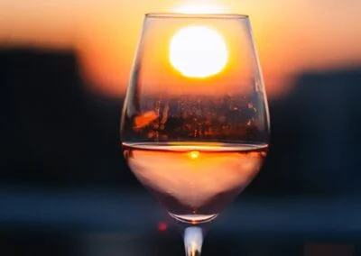 Coucher de soleil rosé